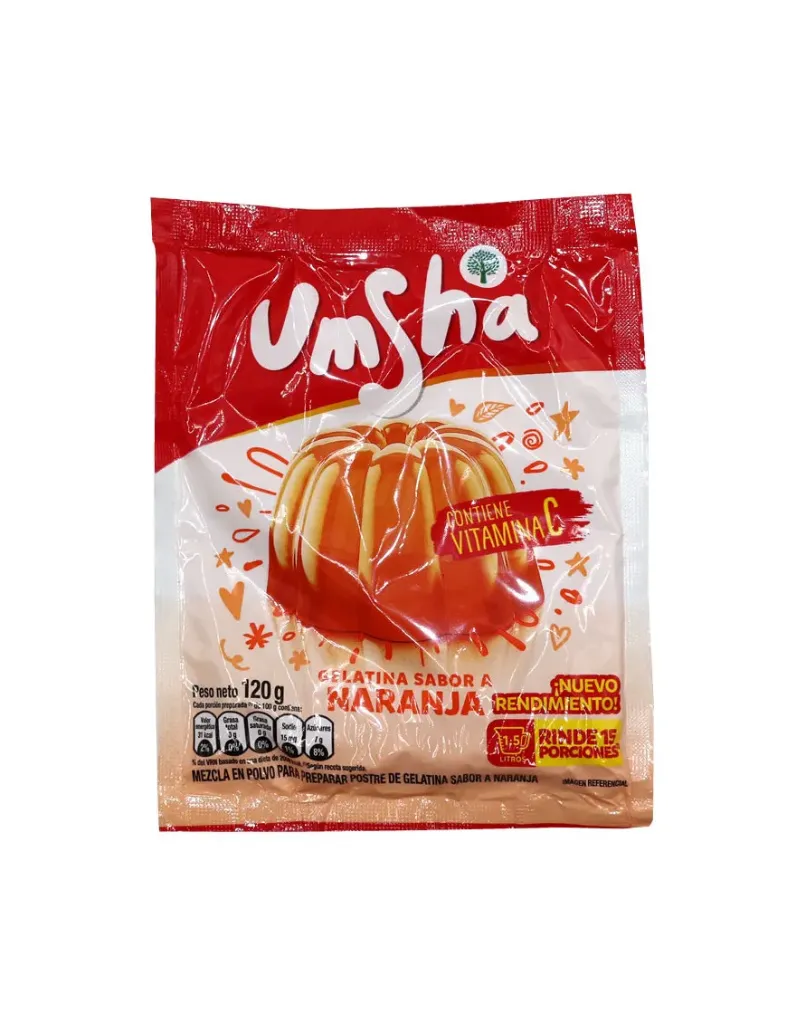 Gelatina Sabor Naranja Umsha - 120 gr