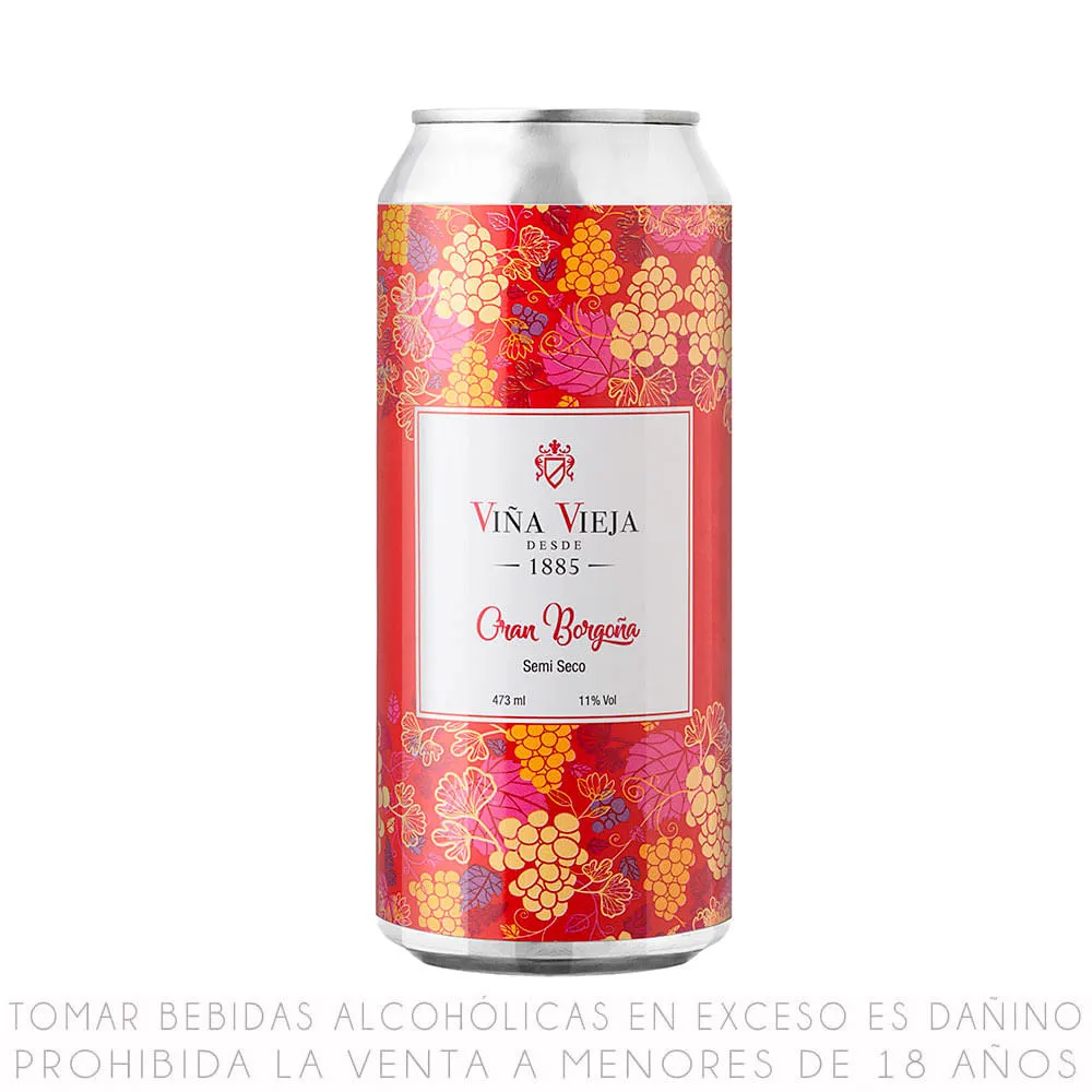 Vino Viña Vieja Gran Borgoña Lata - 473 ml