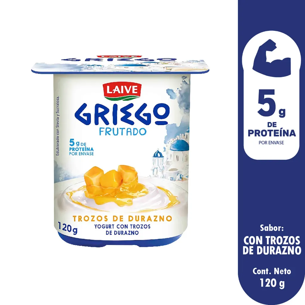 Yogurt Laive Griego - Vaso 120 gr  (Durazno)