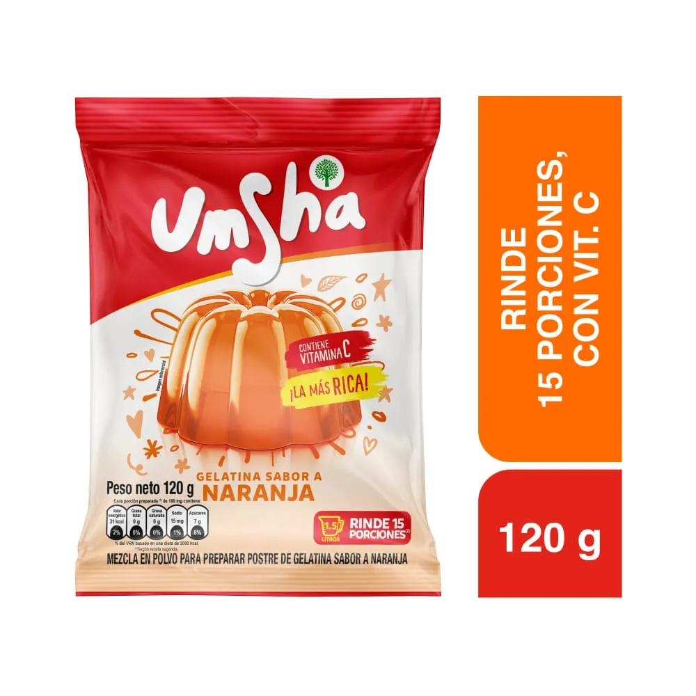 Gelatina Umsha - 120 GR (NARANJA)