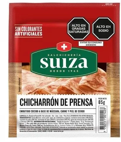 Chicharrón de Prensa Suiza - 85 g