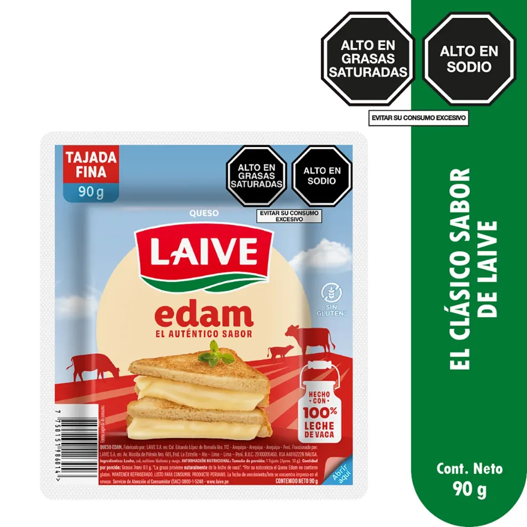Queso Edam Laive - 90 g