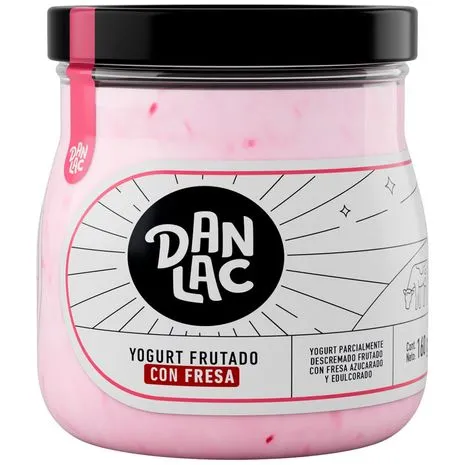 Yogurt Frutado Dan Lac - 160 g (Fresa)