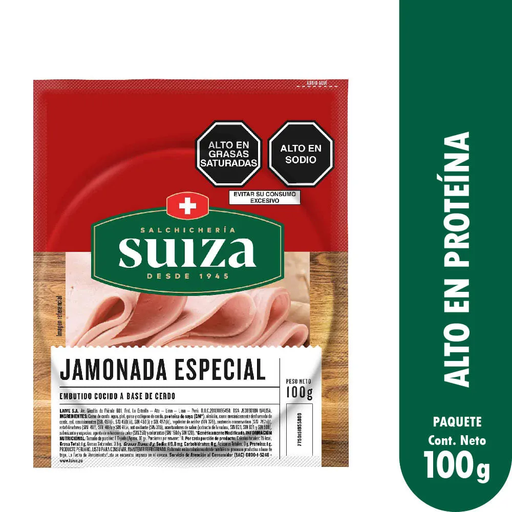 Jamón Especial Suiza - 100 g
