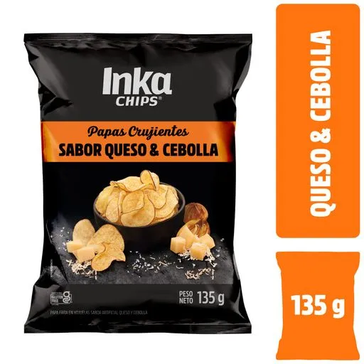 Inka Chips - 135 gr (Papas Crujientes Queso & Cebolla)
