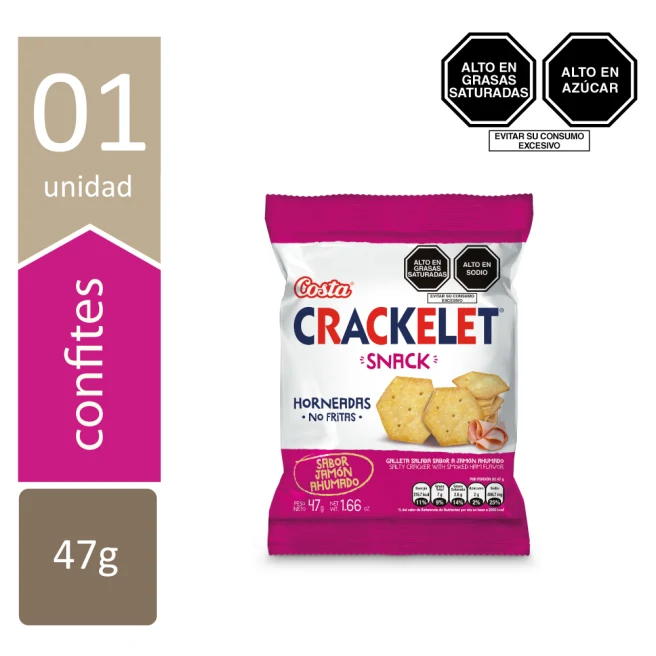 Crackelet Snack Jamón - 47 g