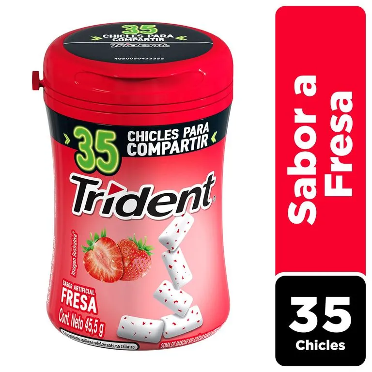 Trident botella fresa - 45.5 g (Fresa)