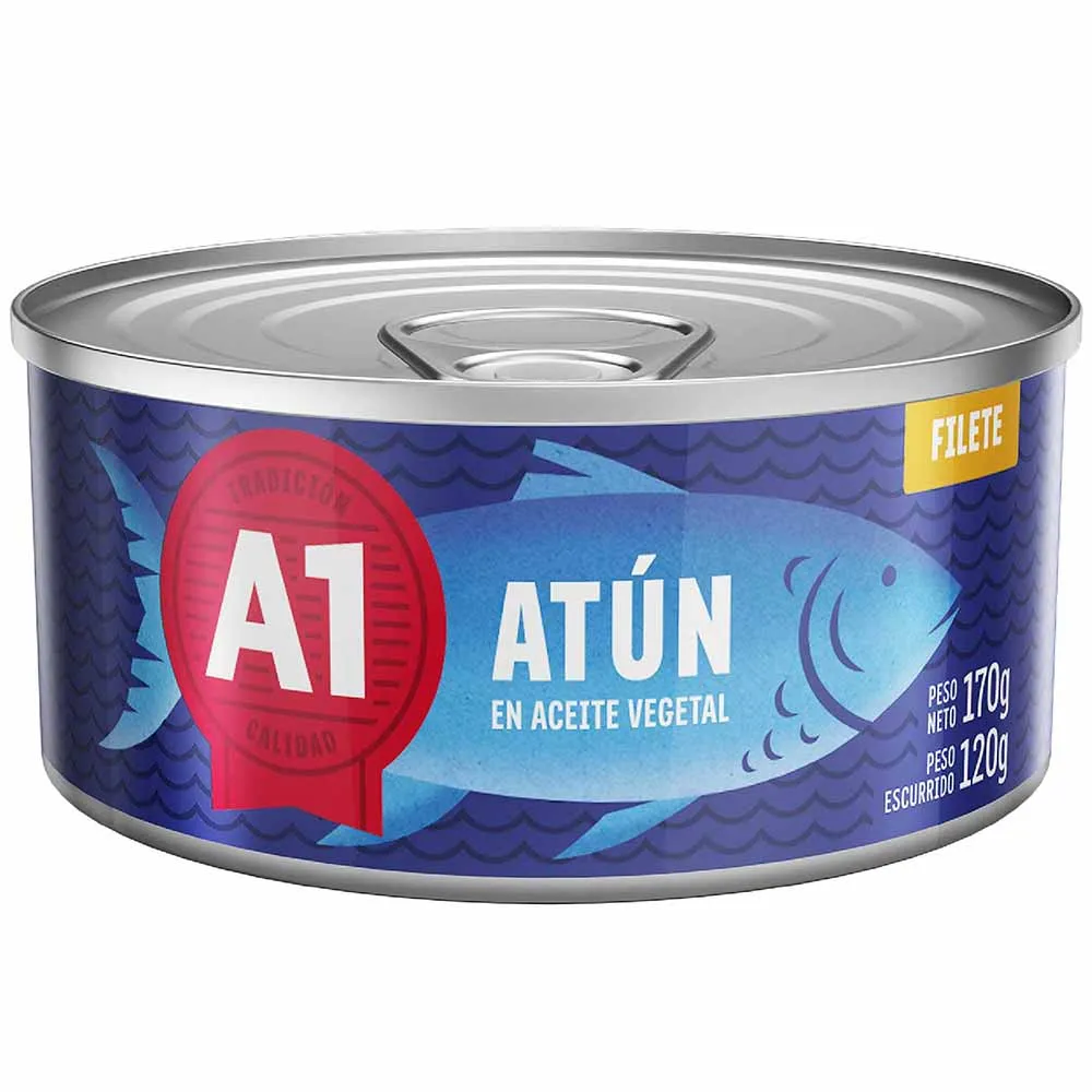 Atún A1 Aceite Vegetal - 140 gr (Trozos)