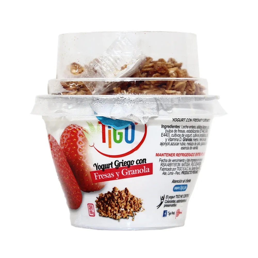 Yogurt Tigo con Granola - 155 G (FRESA)