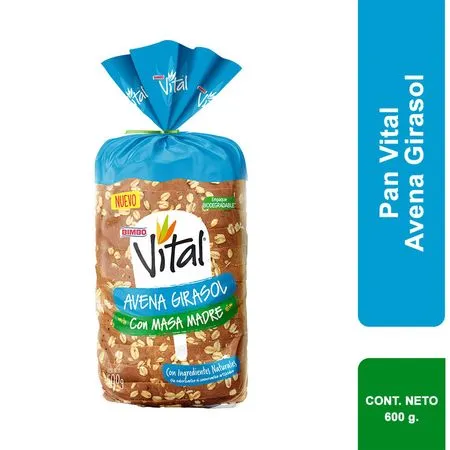 Pan Vital C/N Masa Madre - 600 g (Avena G.)