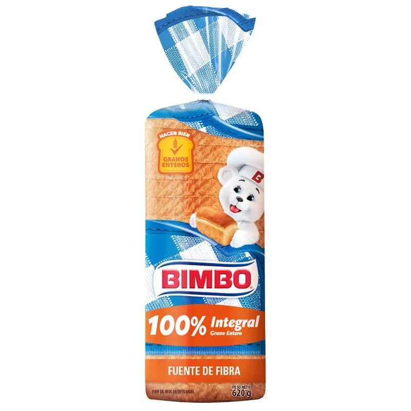 Pan Bimbo 100% Integral - 620 g