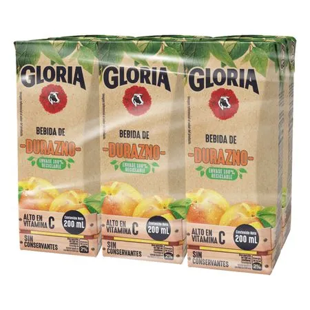 Bebida Gloria  - Caja 200 ml (DURAZNO)