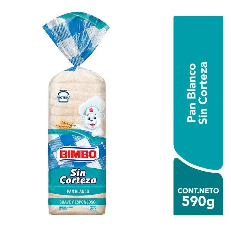 Pan Bimbo Sin Corteza - 590 g