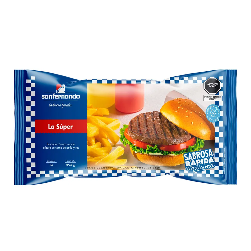 Hamburguesa La Súper Carne - 14 Unid 