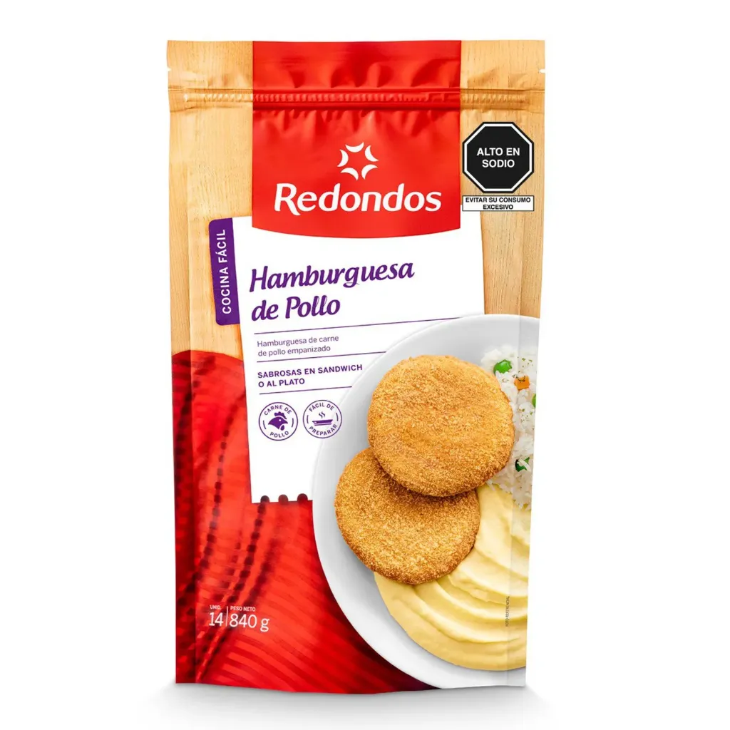 Hamburguesa De Pollo Redondos - 840 g