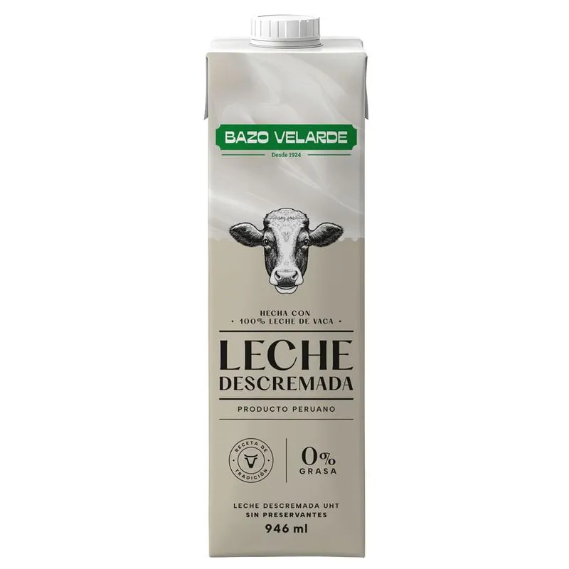 Leche Bazo Velarde Descremada  - 946 ml
