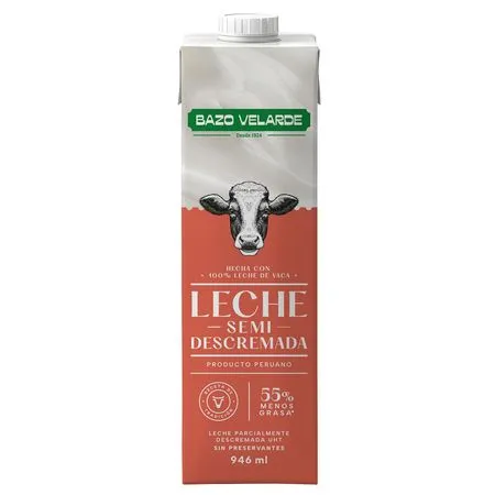 Leche Bazo Velarde Semidescremada - 946 ml