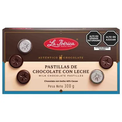 Chocolate LA IBÉRICA Pastillas de Leche - 300g