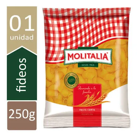 Fideos Codo Ray Pasta Corta Molitalia - 250 g