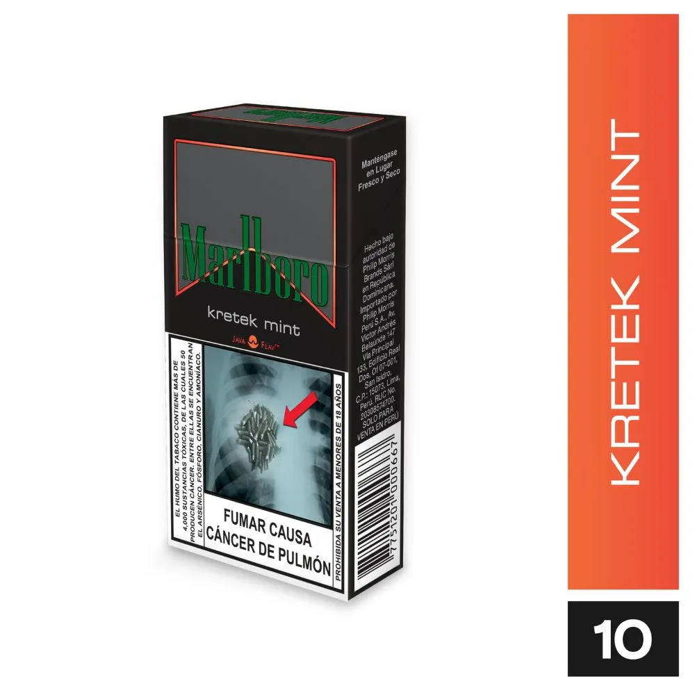 Cigarro Marboro Sabor Kretek Mint - 10 unidades