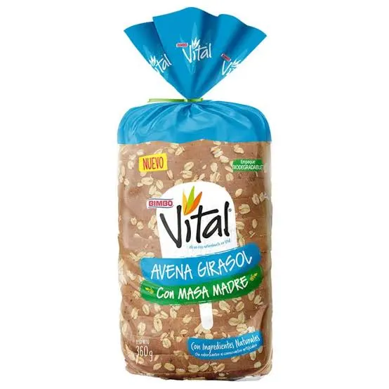 Pan Vital Avena Girasol - 600 g