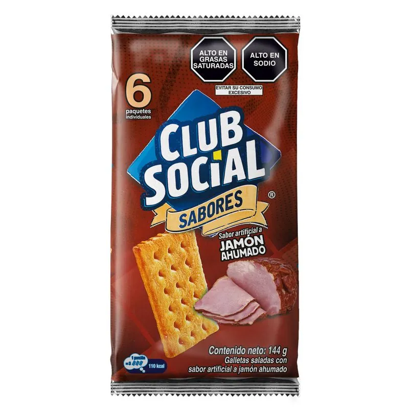 Club Social Sabor Jamón Ahumado - 24g