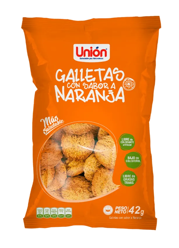 Galleta UNIÓN Mega Naranja Bolsa - 42g