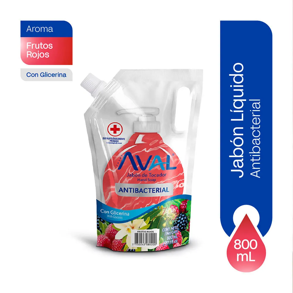 Jabon AVAL Antibacterial -  800 ml
