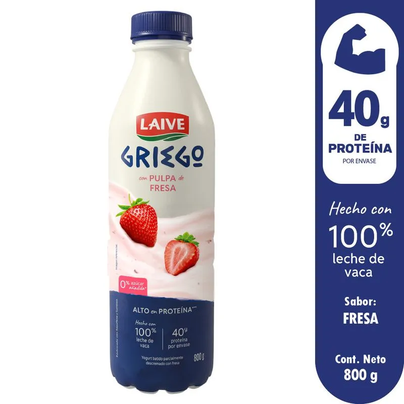 Yogurt Griego Fresa - Laive 800 g