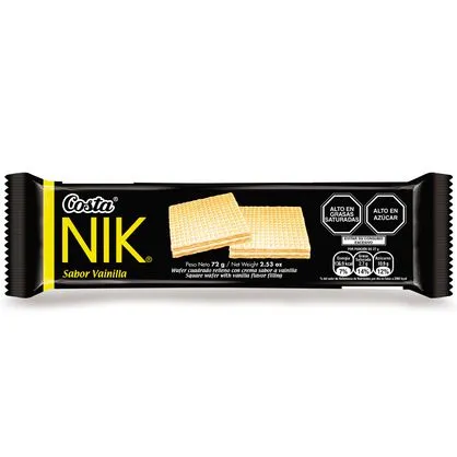 Wafer Nik Sabor Vainilla Costa - 72 g