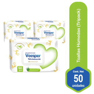 Toallitas Húmedas para Bebé Veesper x 50und