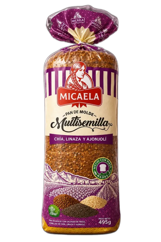 Pan De Molde Multisemilla Santiago- 495 g