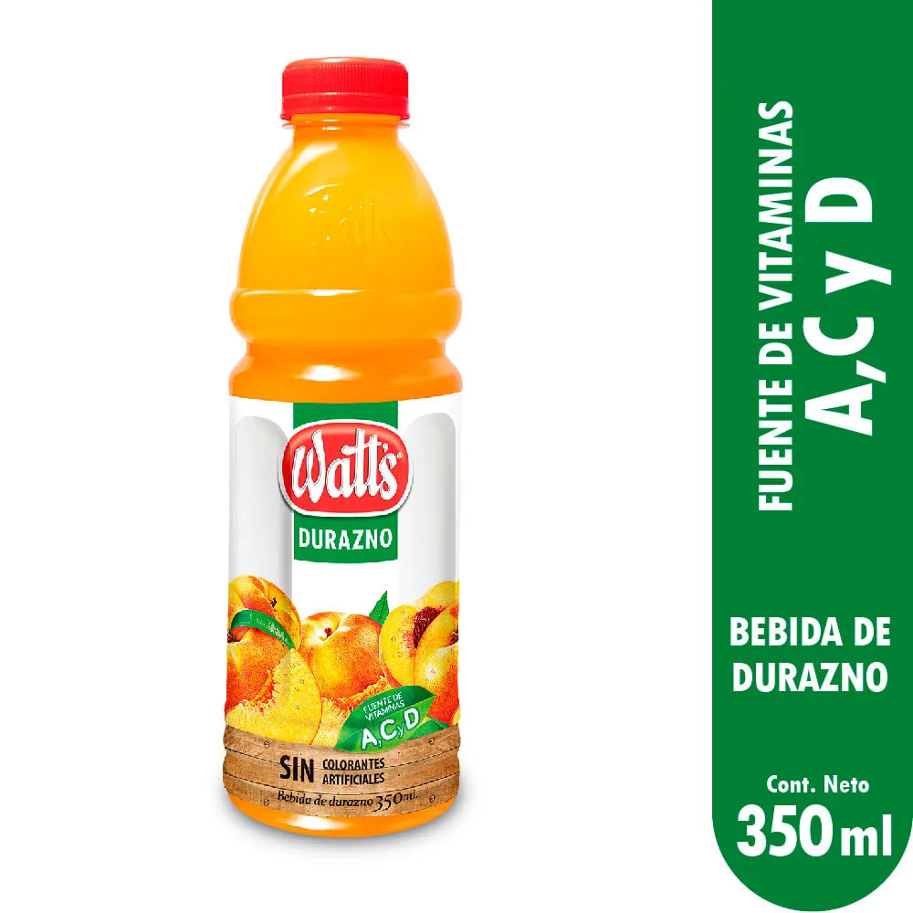 Bebida Sabor Durazno Watts - 350 ml