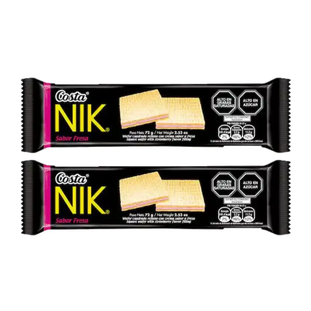 Galleta Wafer Nik - 72G (Fresa)