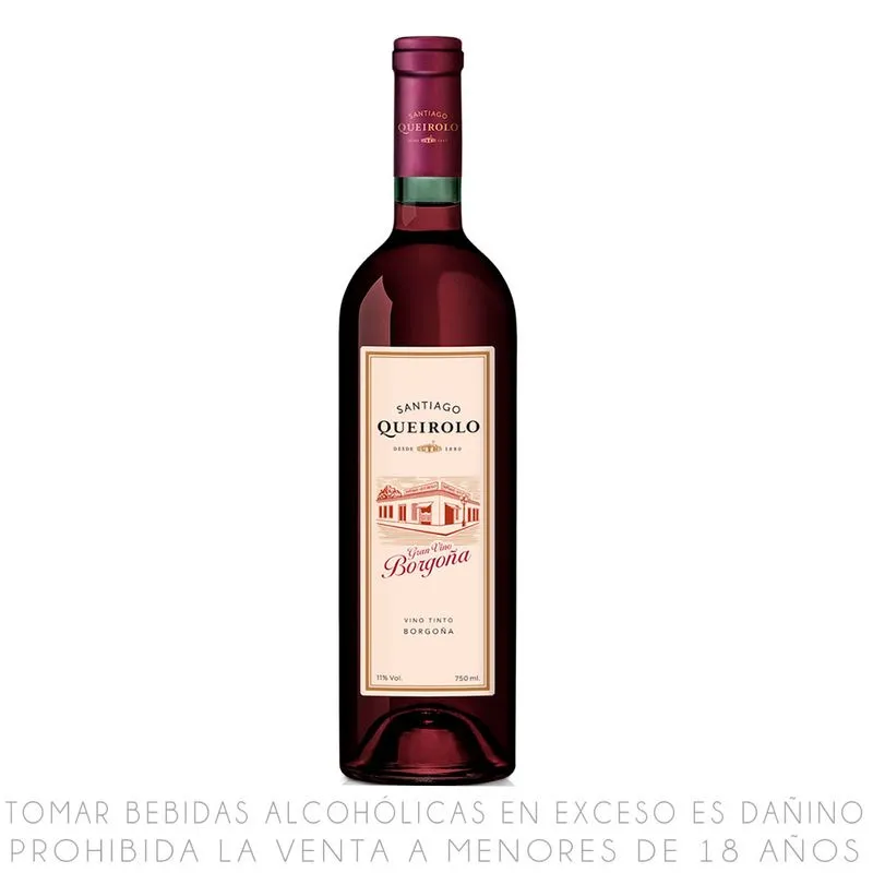 Tinto Santiago Queirolo Gran Borgoña -Botella 750ml